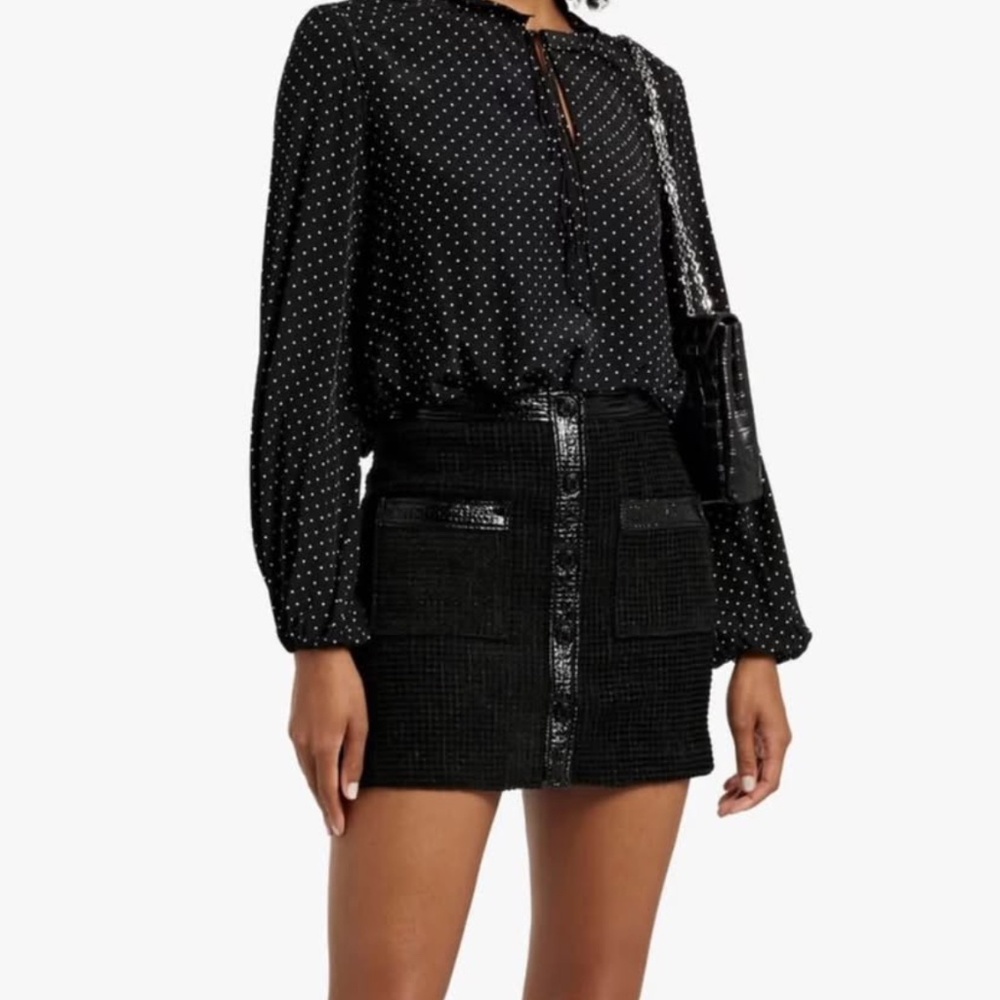 Maje faux leather skirt